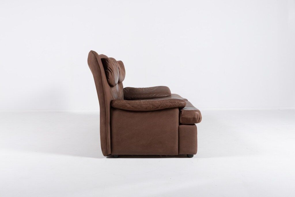 Vintage 2-seater sofa in aniline leather from the 1970s