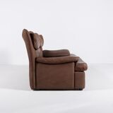Vintage 2-seater sofa in aniline leather from the 1970s
