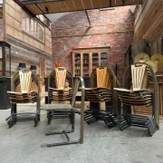 Set of 18 Baumann chairs from the 80s.