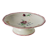 Compotier hbcm dentelé à fleurs, 1950