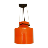 Suspension structure ondulée en verre orange 1970s