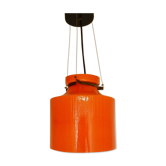 Suspension corrugated structure in orange glass 1970s