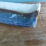 Brutalist ceramic pen holder, signed