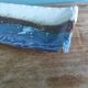 Brutalist ceramic pen holder, signed