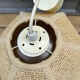 Suspension Fleur en fibres naturelles