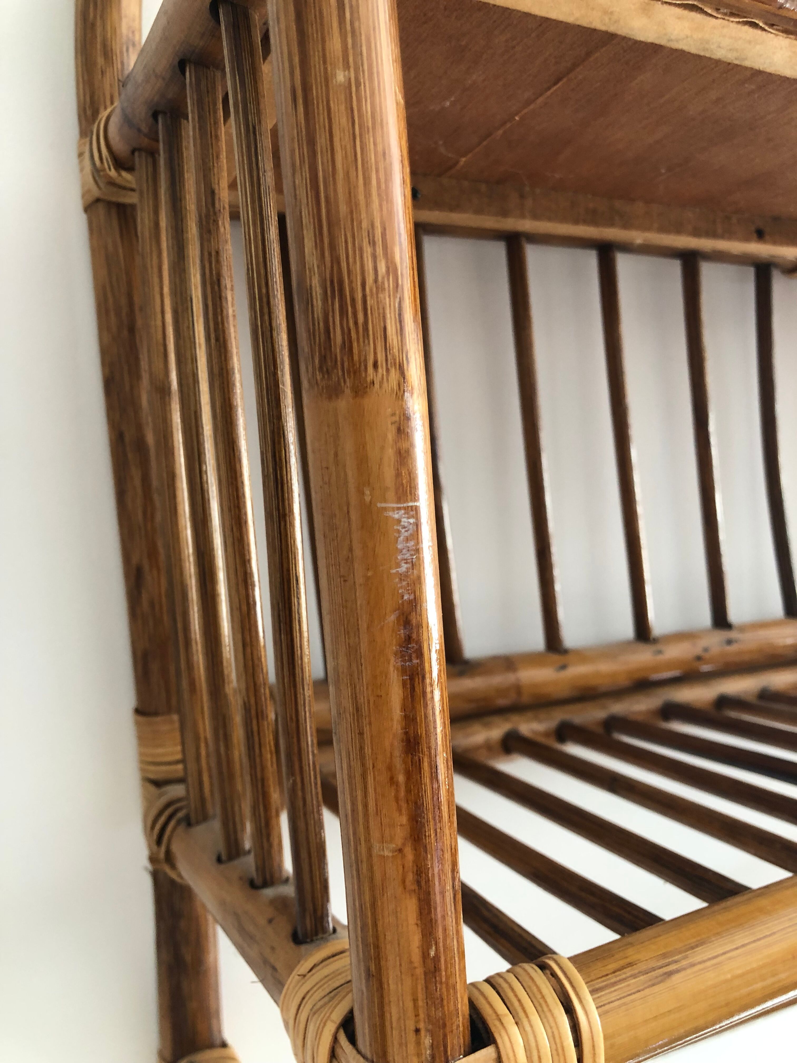 Vintage rattan shelf