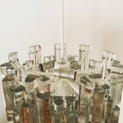 Chandelier en verre de glace autrichien par J.T. Kalmar