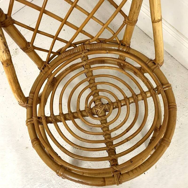 Chaise Bambou et rotin