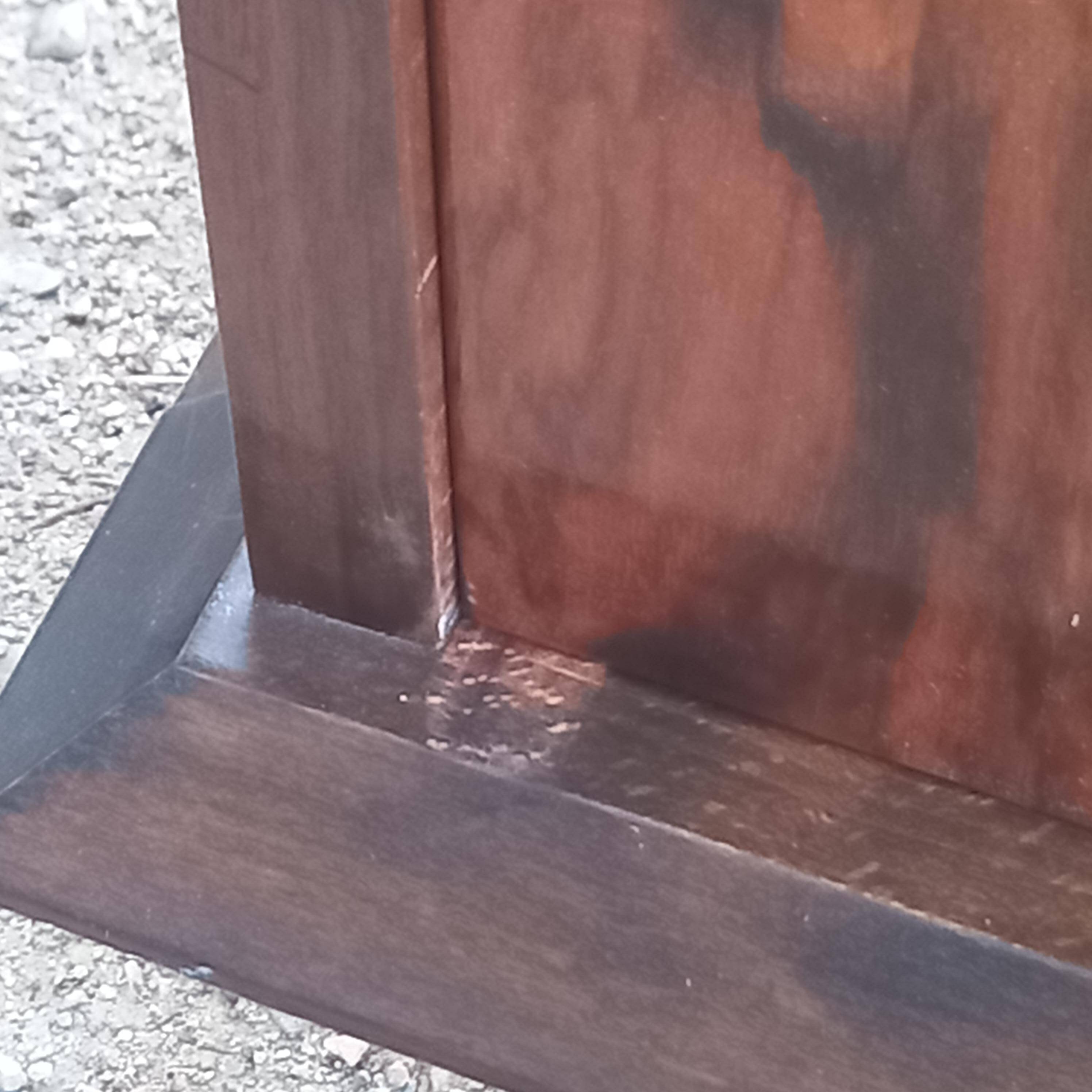 Rosewood chest of drawers with compass feet