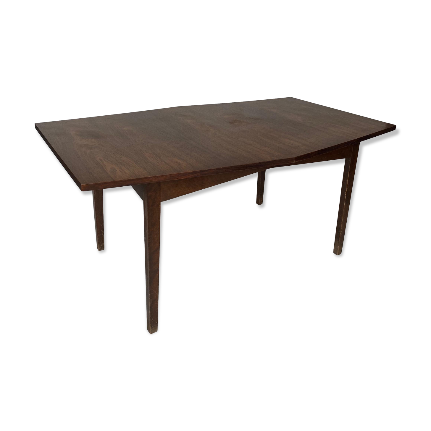 Scandinavian dining table in hexagonal rosewood 1960