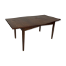 Scandinavian dining table in hexagonal rosewood 1960