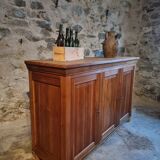 Vintage French pine buffet / Shop counter, 1930s