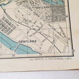 Old map of the city of Paris, 1911