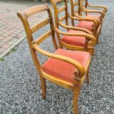 Louis Philippe style armchairs in cherry set of 4