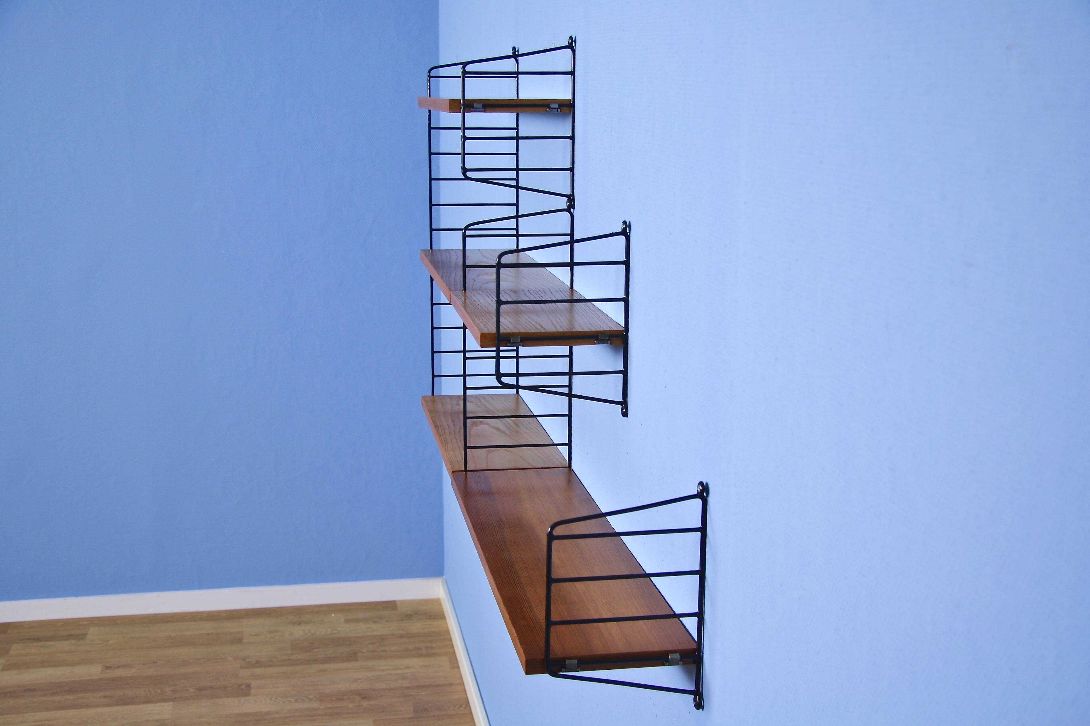 Vintage Danish beech shelf by Nisse Strinning for String, 1960s.