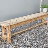 Sanded wood farm bench