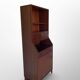 Bibliothèque italienne en bois et placage d'acajou, années 1960.