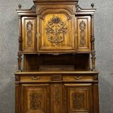 Louis XVI style projection sideboard in carved solid walnut