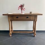 Console / Table d’appoint en chêne massif rénovée
