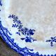 Large round Staffordshire blue ironstone dish
