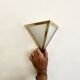 Applique italienne verre opalin et laiton