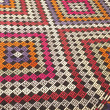 Anatolian handmade kilim rug 193 cm x 145 cm