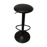 Bar stool seated leather and foot metal