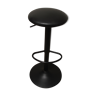 Tabouret de bar assise cuir et  pied métal