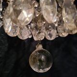 Chandelier in crystal and gilded bronze