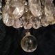 Chandelier in crystal and gilded bronze
