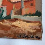 Tableau huile sur toile paysage du sud de la France