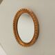 Miroir ovale italien vintage en bois doré