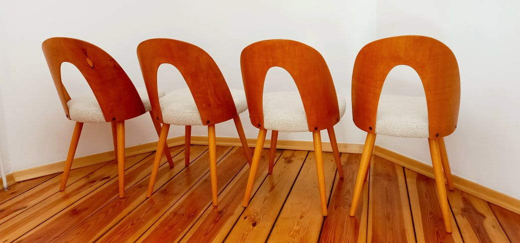 A set of four chairs, proj. A. Suman, Tatr Nabytok, Czechoslovakia, 1960s