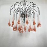 Vintage Murano blown glass chandelier – Italy, 1970s
