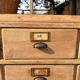 Large antique workshop furniture with drawers and shelves.