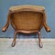 Pouf upholstered legs cambered in mahogany