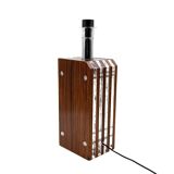 Hollywood regency wood and lucite table lamp base, Italy, 1970s