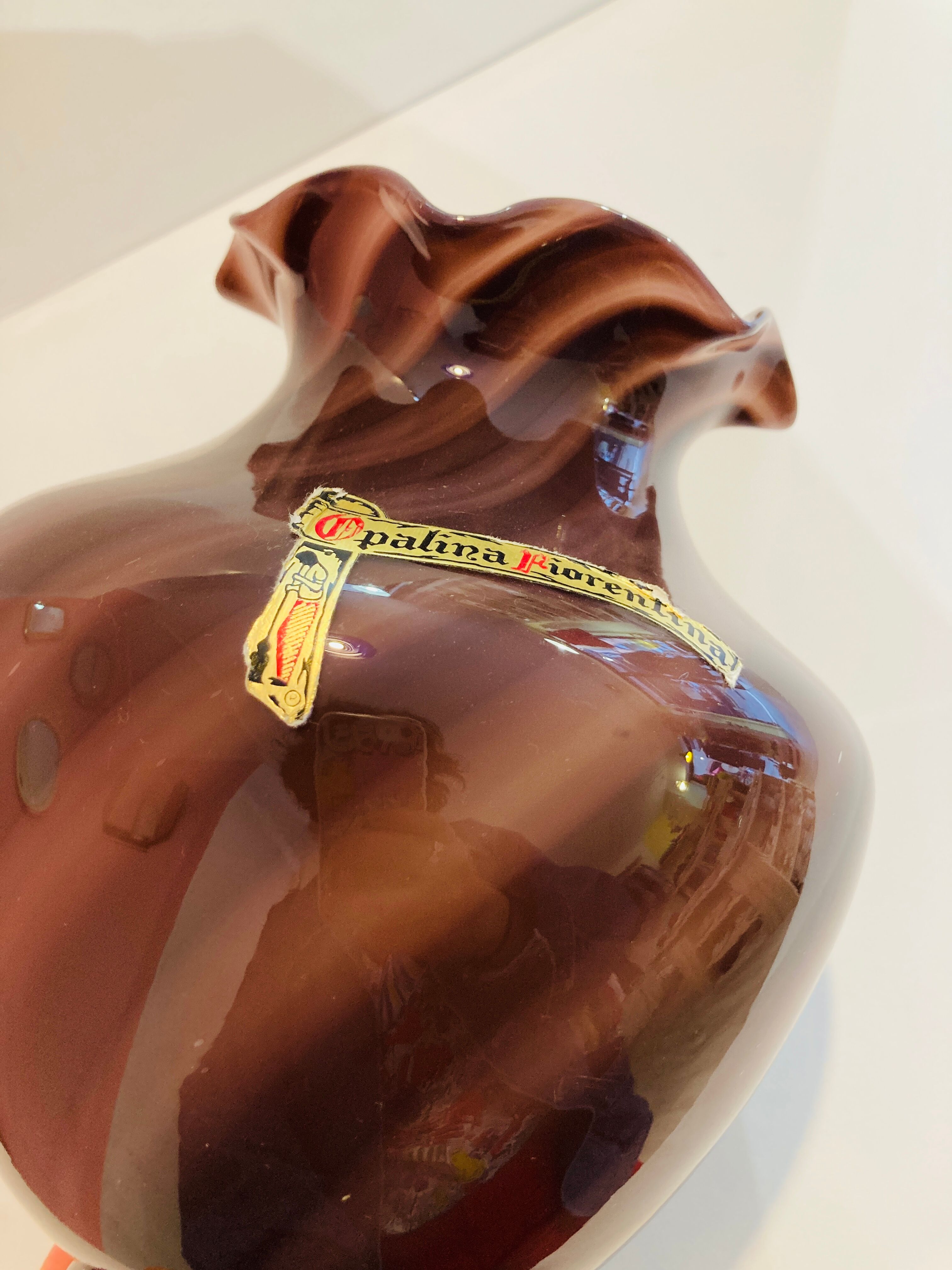 Purple opaline vase of the 20th century