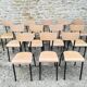 Chaises d'écoliers vintage