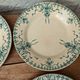 Set of 4 old opaque porcelain plates from Gien, Venice Terre de fer model