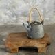 Small stool, accent stool in solid blond teak wabi-sabi L30 W8.5 H6.