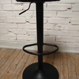 Bar stool seated leather and foot metal