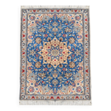 Tapis Persan Nain Iran Laine Et Soie "fait Main - 0.85 X 1.29 Mètres