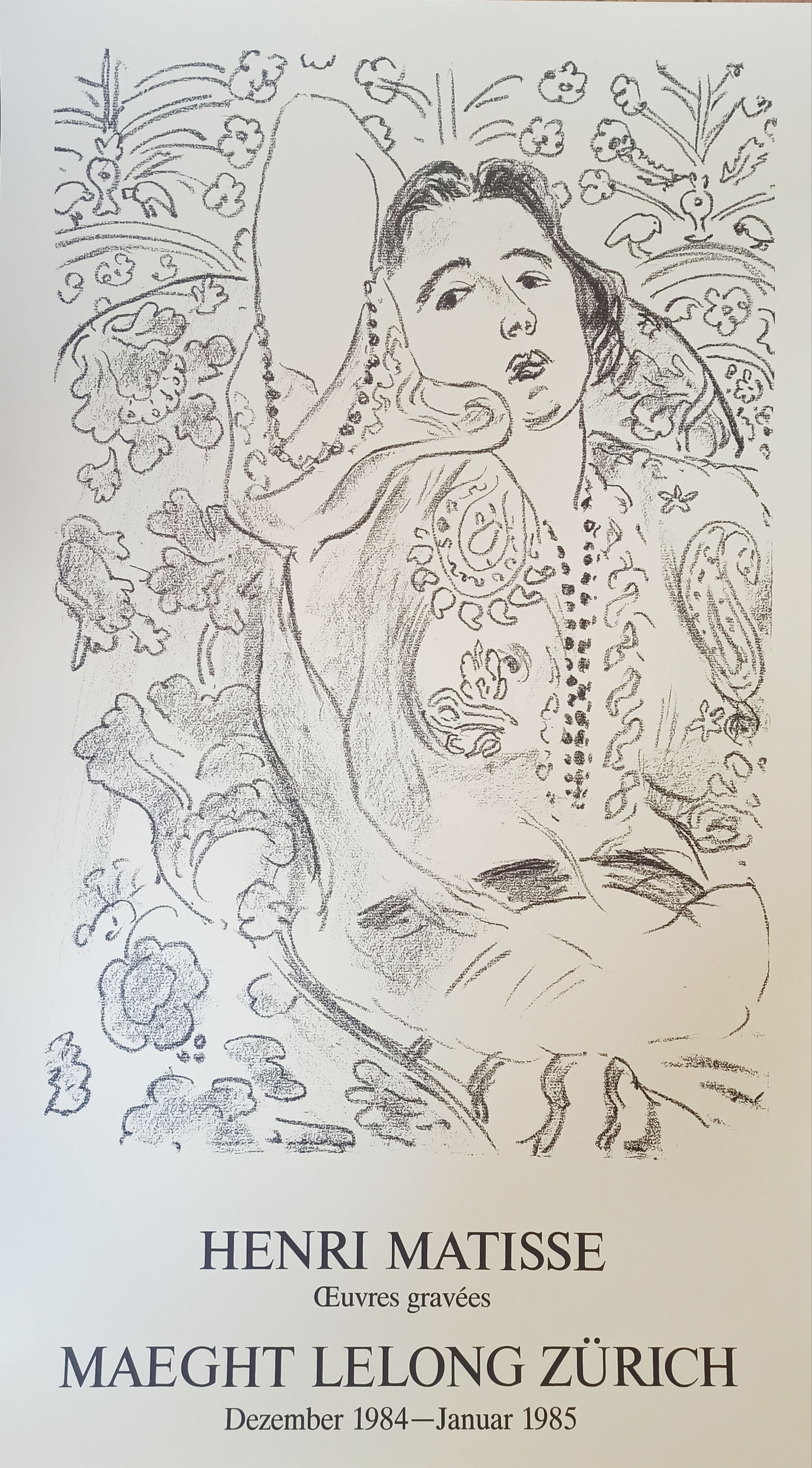 Original poster Henri Matisse, Engraved works, 1984