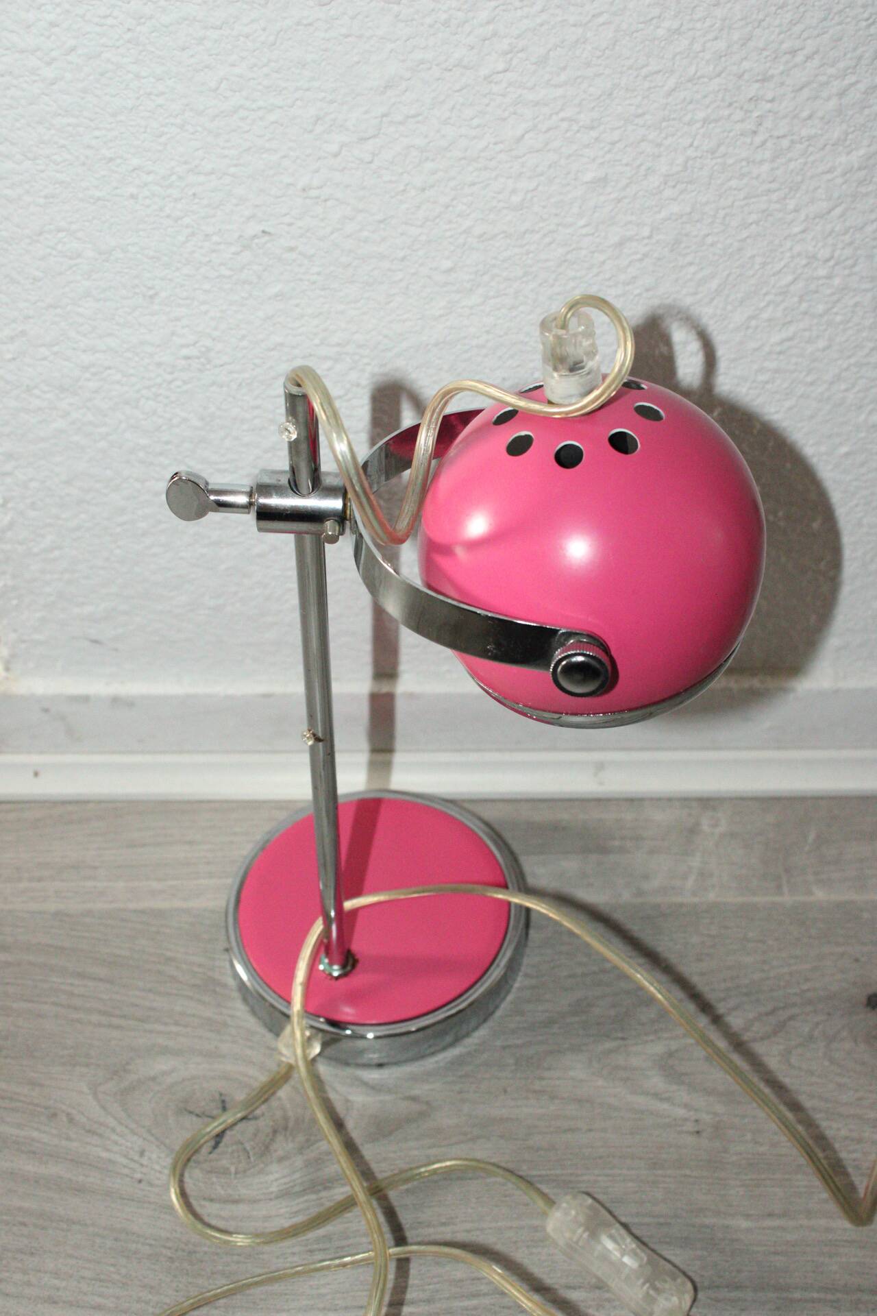Lampe eyeball rose - Vintage