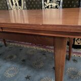 Scandinavian dining table with built-in extensions