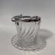 Ice bucket and its plate in Baccarat crystal, bamboo model.