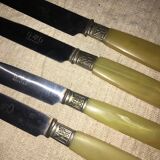 Set de couteaux corne métal argenté