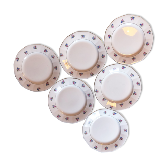 Set de 6 assiettes plates Digoin Sarreguemines