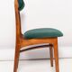 Green velvet Mid-Century chair designed by Rajmund Hałas, Poland, 1960s.